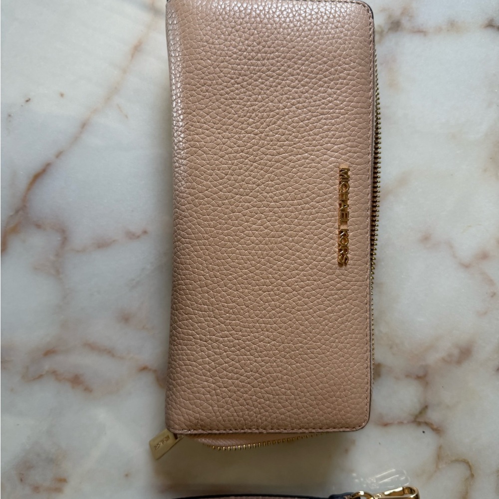 Michael Kors Tan Pebbled Leather Wallet